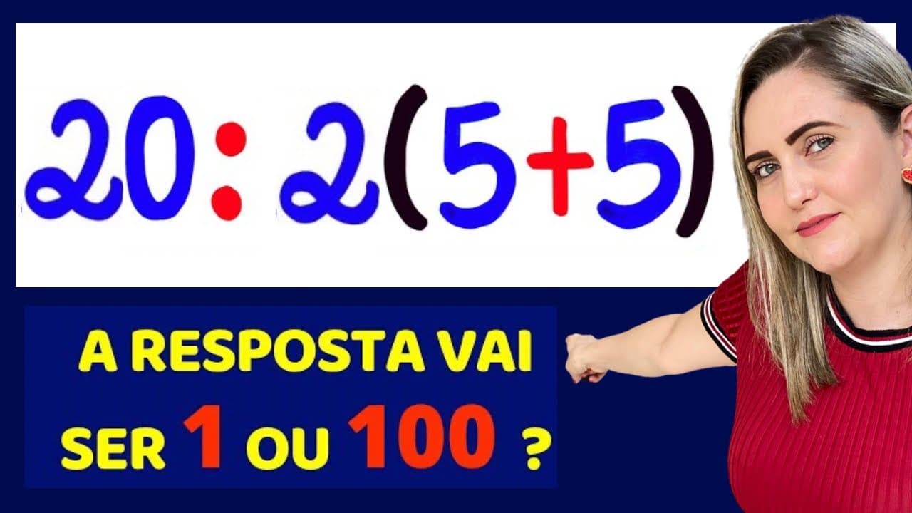 Thumbnail: 😱🤯QUAL É A RESPOSTA CERTA ??? Matemática básica todo dia.📚🚀