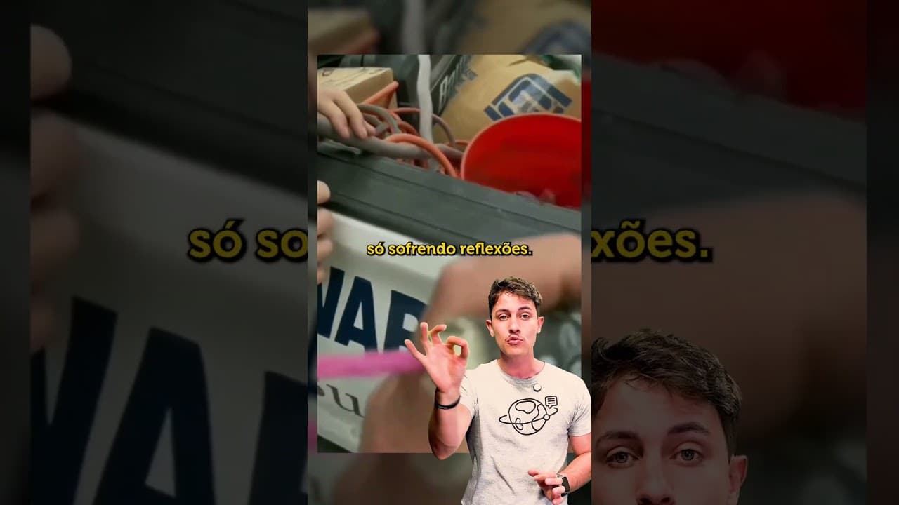 Thumbnail: 🤯 Olha como isso FUNCIONA! Fibra Óptica.