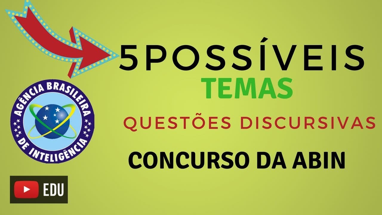 Thumbnail: Dicas questões discursivas para o Concurso da ABIN