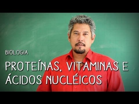 Thumbnail da aula: Exercícios de Proteínas, Vitaminas e Ácidos Nucleicos - Biologia | Descomplica