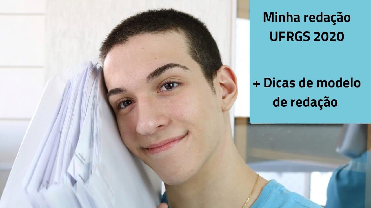 Thumbnail: REDAÇÃO UFRGS 2020 + DICAS E MODELO DE REDAÇÃO | GABRIEL CORTTEZI