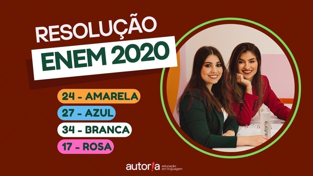 Thumbnail: Enem 2020 - Autoria Linguagem - Questão 24| Linguagens, prova amarela