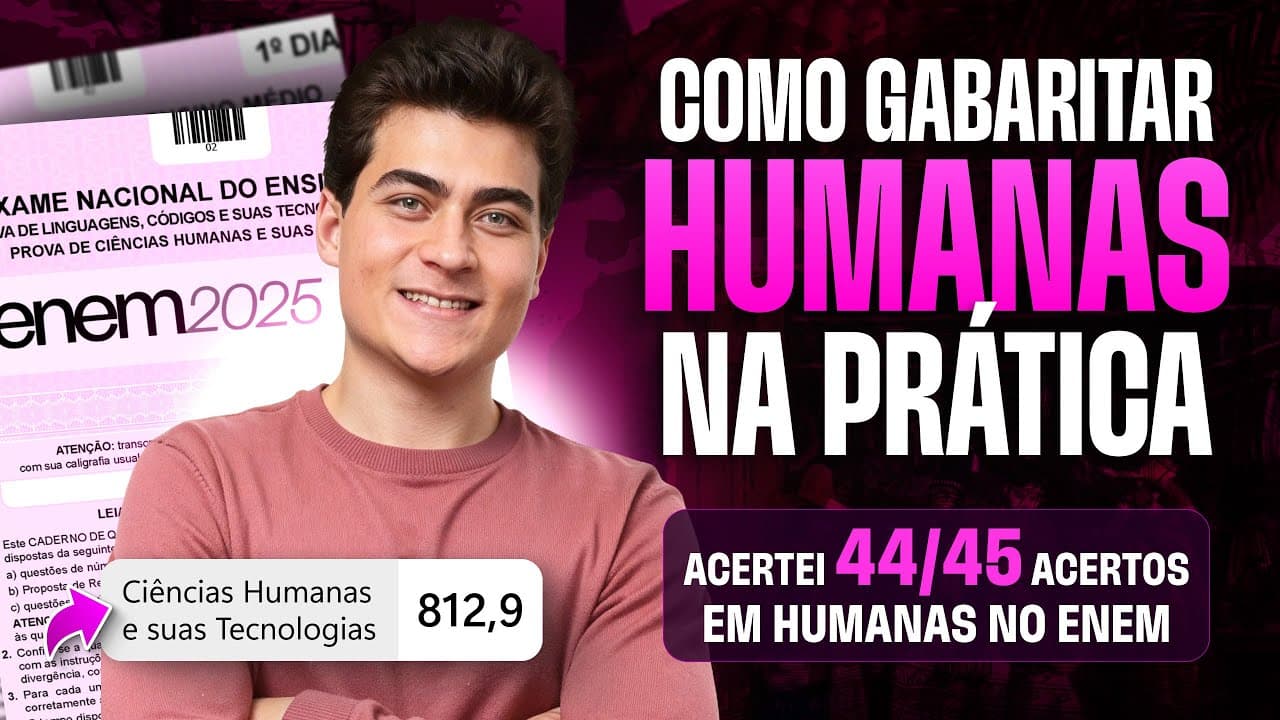 Thumbnail: How to ACE the HUMANITIES section of the 2025 ENEM exam in PRACTICE