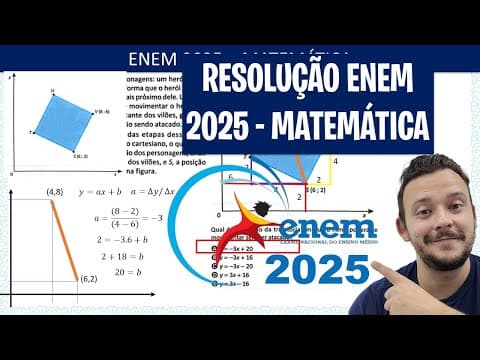 Thumbnail da aula: ENEM 2025 MATEMÁTICA - Em um jogo digital, há três personagens: um herói e dois vilões. A programaçã