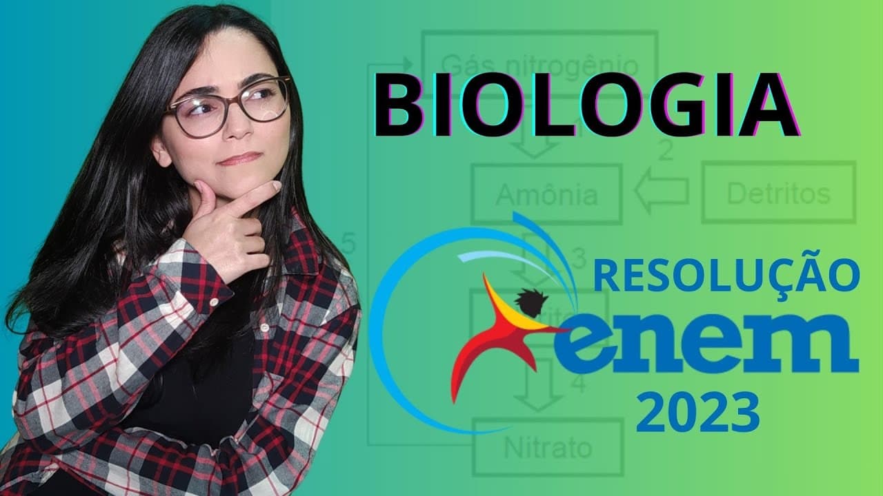 Thumbnail: RESOLUÇÃO ENEM 2023 | O ciclo do nitrogênio é composto por várias etapas, conforme a figura, sendo..