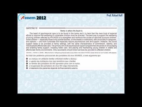 Thumbnail da aula: Inglês Enem 2012 PPL: compreensão de texto (portadores de HIV).