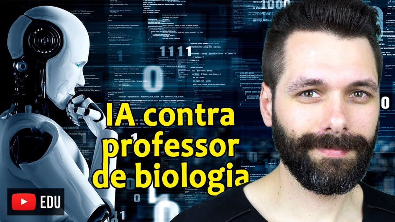 Thumbnail: INTELIGÊNCIA ARTIFICIAL testa os conhecimentos de citologia do professor de biologia Samuel Cunha.