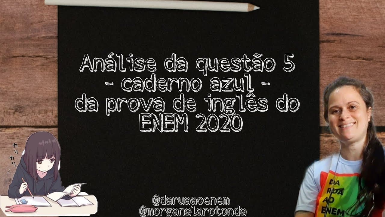 Thumbnail: Análise da questão 5 de Inglês | ENEM 2020