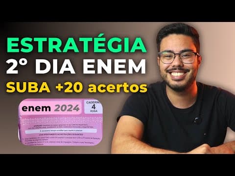 Thumbnail da aula: 🔥ESTRATÉGIA COMPLETA PARA O 2º DIA ENEM (CRONOGRAMA SEMANA 2)