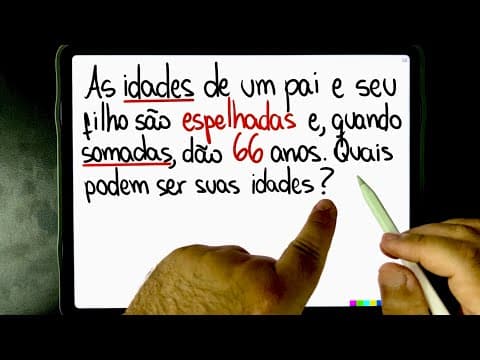 Thumbnail da aula: 🔥  RACIOCÍNIO LÓGICO NAS IDADES ESPELHADAS DE PAI E FILHO 😱 Você consegue resolver?