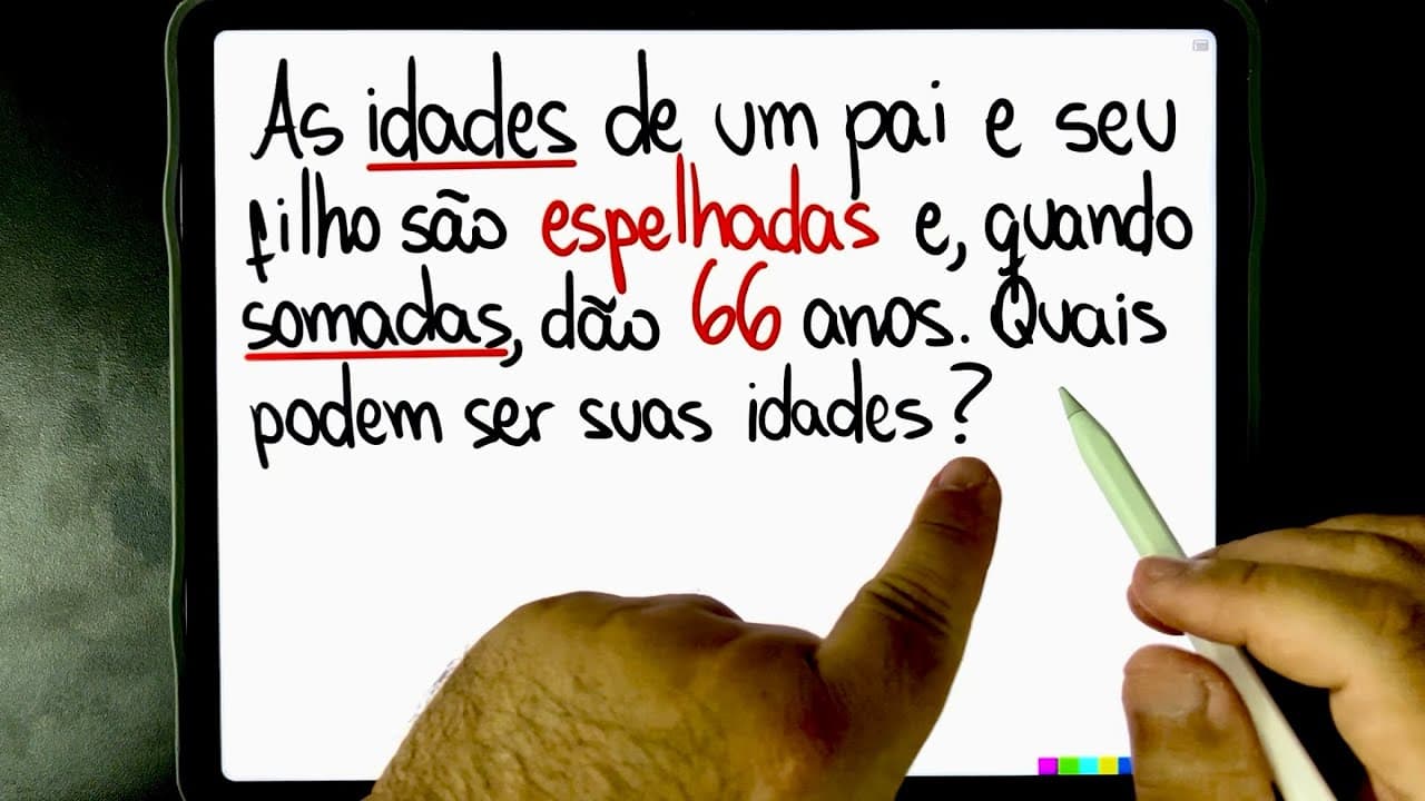 Thumbnail: 🔥  RACIOCÍNIO LÓGICO NAS IDADES ESPELHADAS DE PAI E FILHO 😱 Você consegue resolver?