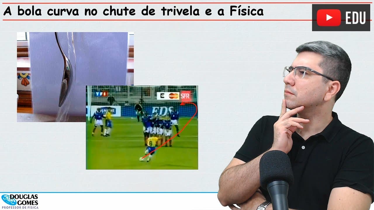Thumbnail: A bola curva no chute de trivela e a Física | Física do cotidiano/do esporte