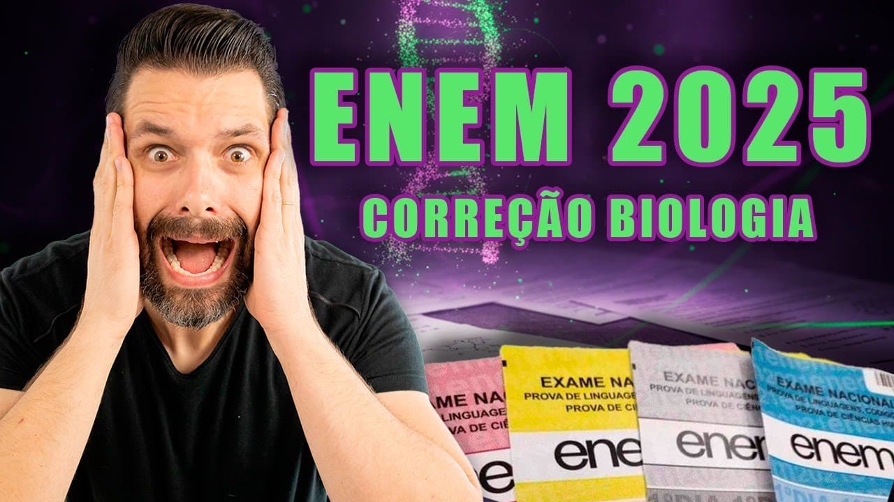 Thumbnail: O QUE ACHEI DO ENEM 2025? Correção (gabarito) das questões de biologia - Prof. Samuel Cunha