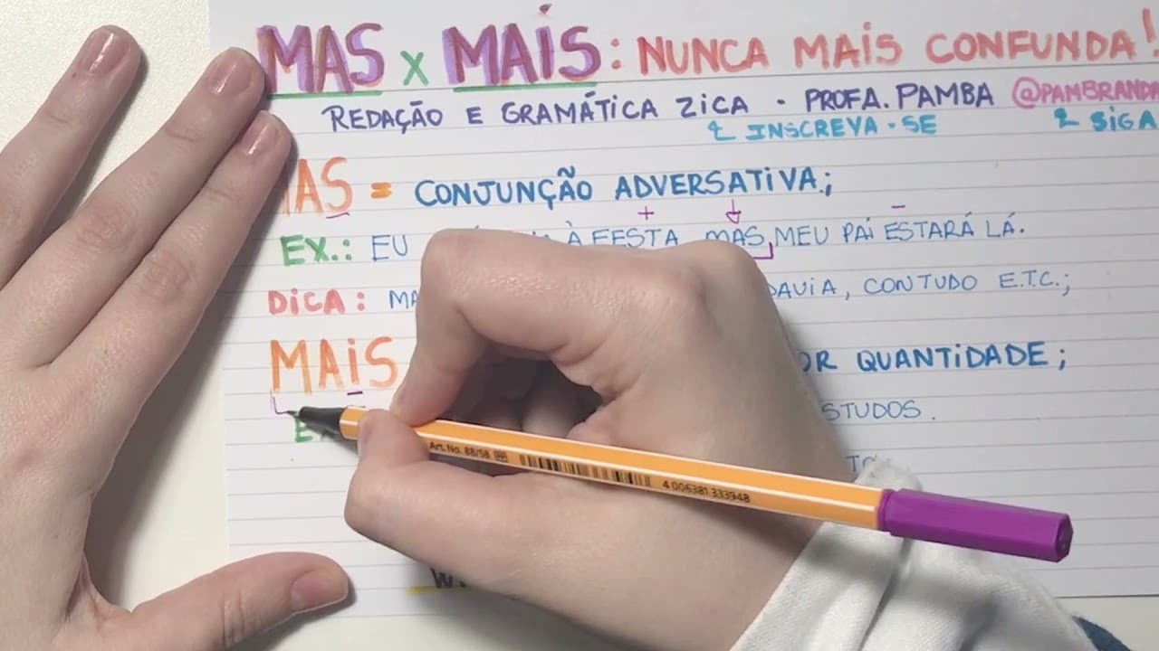 Thumbnail: MAS x MAIS: APRENDA A USAR E NUNCA MAIS ERRE! - Profa. Pamba