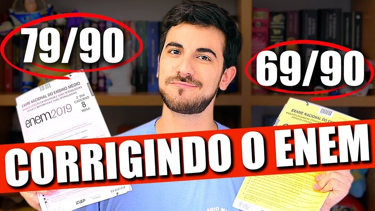 Thumbnail: CORRIGINDO MEU ENEM 2019: Errei besteira demais kkkkk