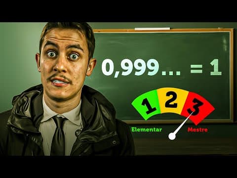 Thumbnail da aula: PQ 0,999… = 1 EXPLICADO em 3 níveis diferentes