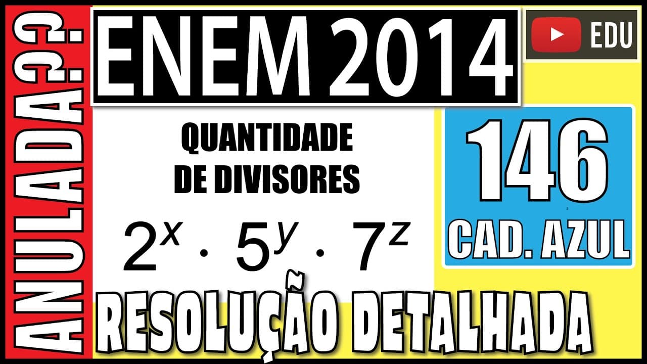 Thumbnail: [ENEM 2014] 146 📘 DIVISORES Durante a Segunda Guerra Mundial, para decifrarem as mensagens secretas