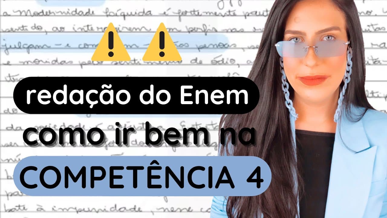 Thumbnail: TUDO que você precisa para ir bem na Competência 4 da redação do Enem