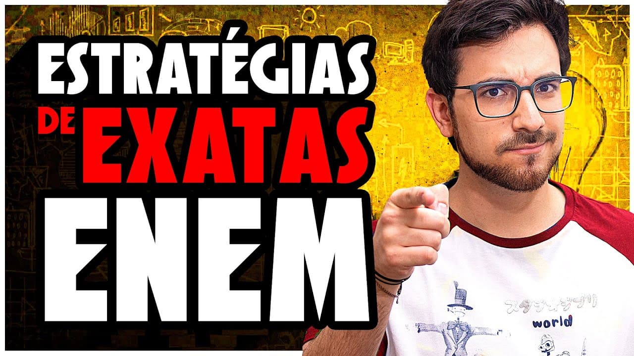 Thumbnail: ESTRATÉGIAS PARA O ENEM DE EXATAS!! Tudo em 1 só vídeo :)