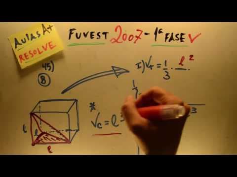 Thumbnail da aula: FUVEST 2014 - Matemática 45b - Volume de Sólidos - 1ª fase - Aulas A+ Resolve