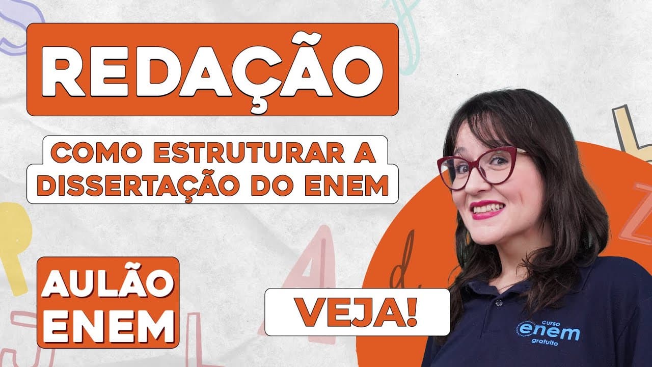 Thumbnail: AULÃO EXTRA DE REDAÇÃO: como estruturar a dissertação do Enem | Aulão Enem | Daniela Garcia
