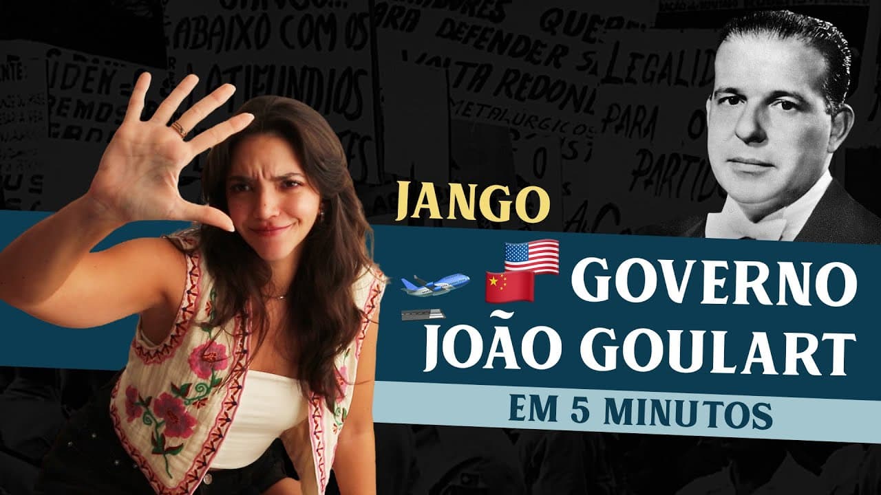 Thumbnail: GOVERNO JANGO E GOLPE MILITAR EM 5 MINUTOS! (Débora Aladim)