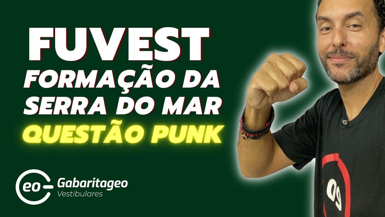 Thumbnail: Fuvest 2026 | Formação da Serra do Mar | Relevo | GabaritaGeo
