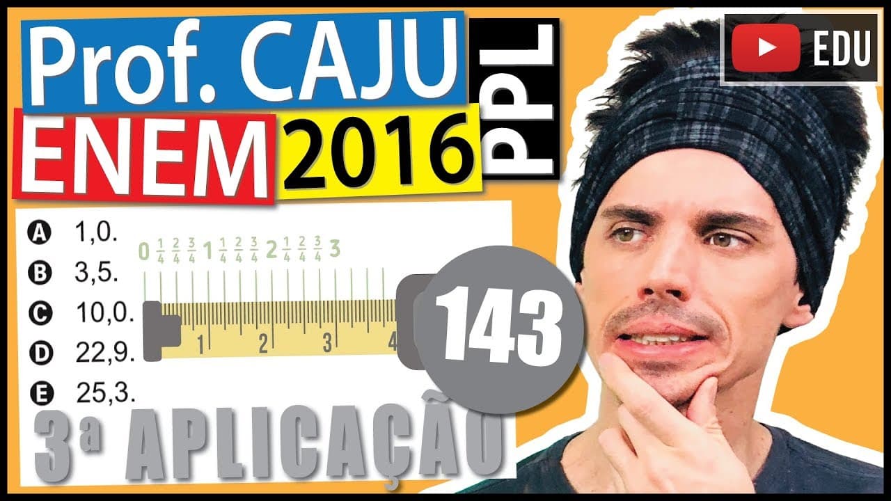 Thumbnail: [ENEM 2016 PPL] 143 📓 SISTEMA MÉTRICO DECIMAL O ato de medir consiste em comparar duas grandezas