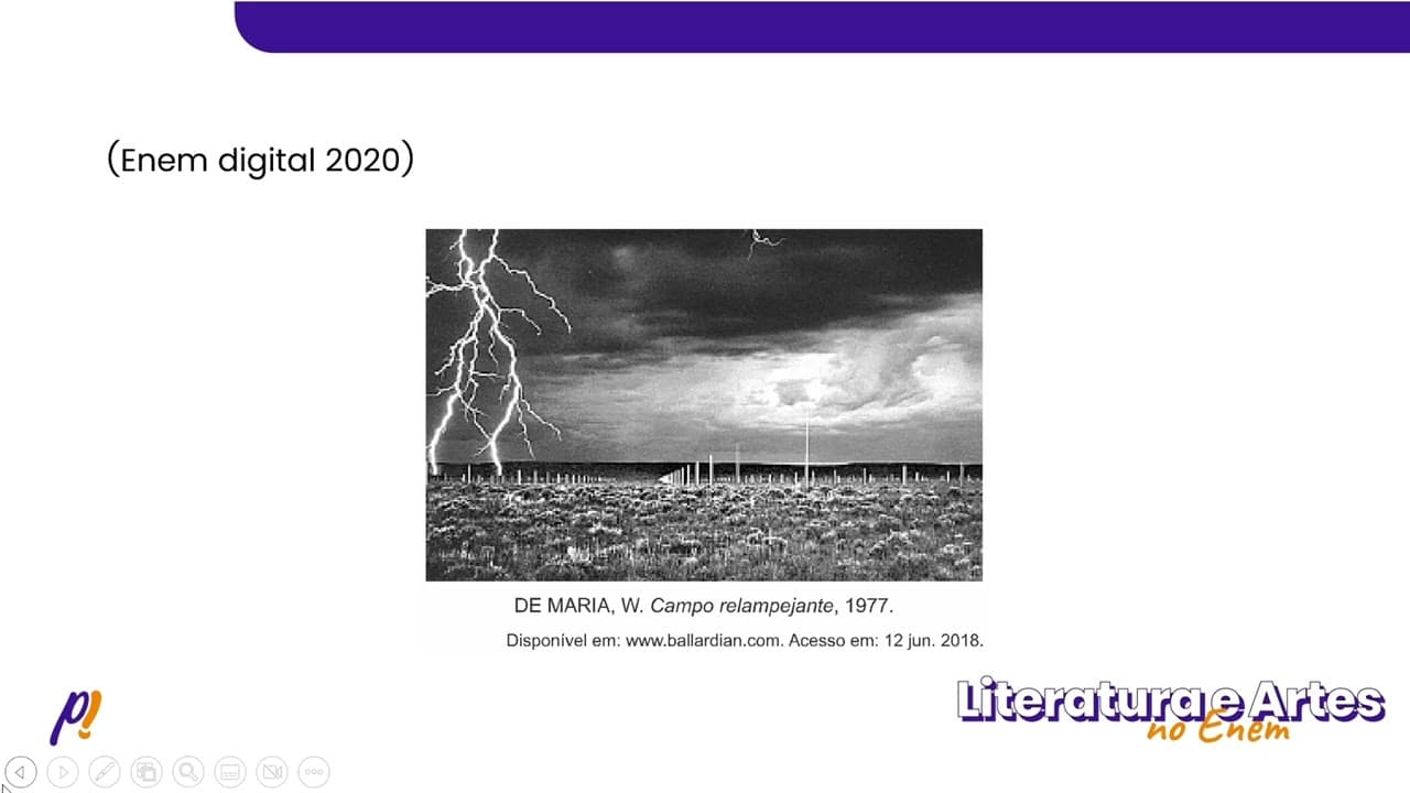 Thumbnail: ENEM DIGITAL 2020 - Séculos XX e XXI | Na obra Campo relampejante (1977)...