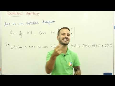 Thumbnail da aula: Matemática - Geometria analítica - Área de uma Superfície Triangular