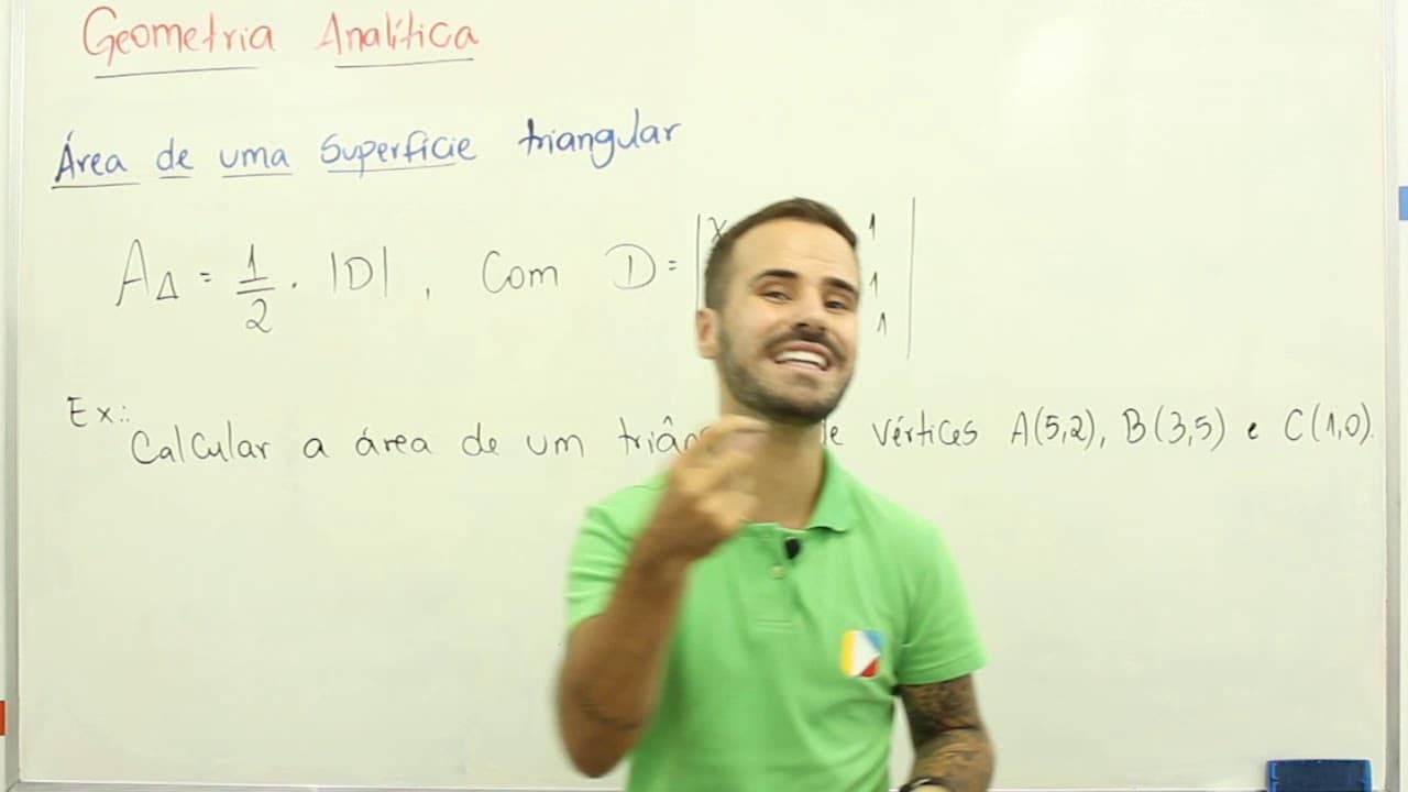 Thumbnail: Matemática - Geometria analítica - Área de uma Superfície Triangular