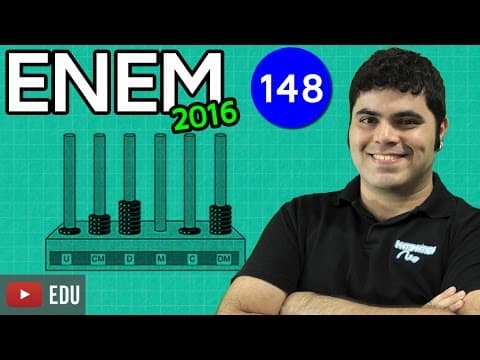 Thumbnail da aula: ENEM 2016 Matemática #13 - Ábaco e Sistema de Numeração Decimal (questão fácil)