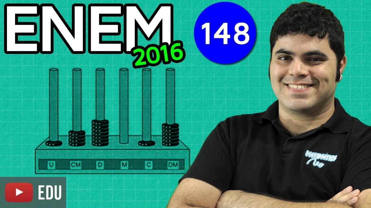 Thumbnail: ENEM 2016 Matemática #13 - Ábaco e Sistema de Numeração Decimal (questão fácil)