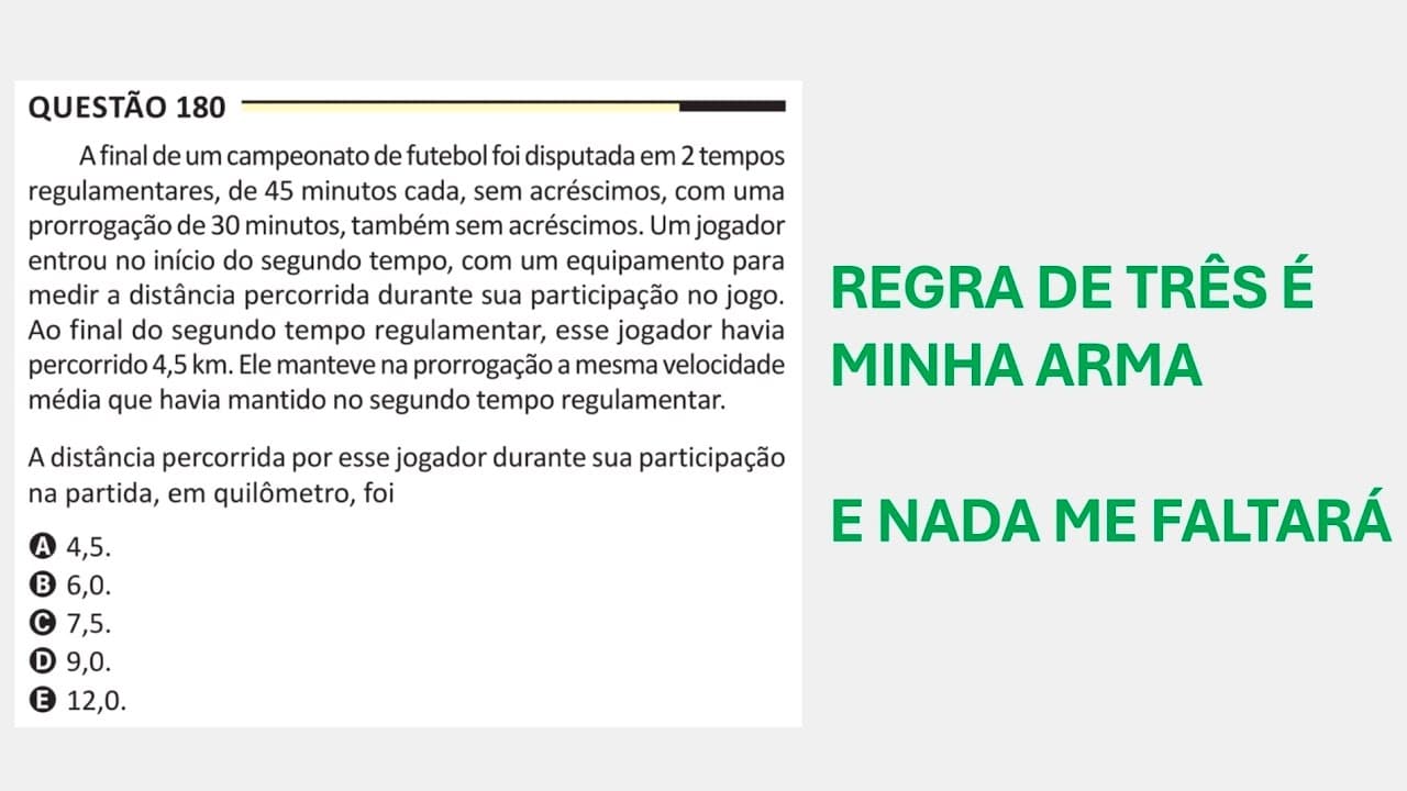 Thumbnail: ENEM 2025 - Matemática - Questão 180 (Caderno Amarelo) - A final de um campeonato de futebol foi...