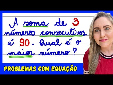 Thumbnail da aula: PROBLEMAS COM EQUAÇÃO DO 1ºGRAU? VOU TE ENSINAR UM JEITO FÁCIL . EXPLICAÇÃO DO CONTEÚDO! 📚🚀