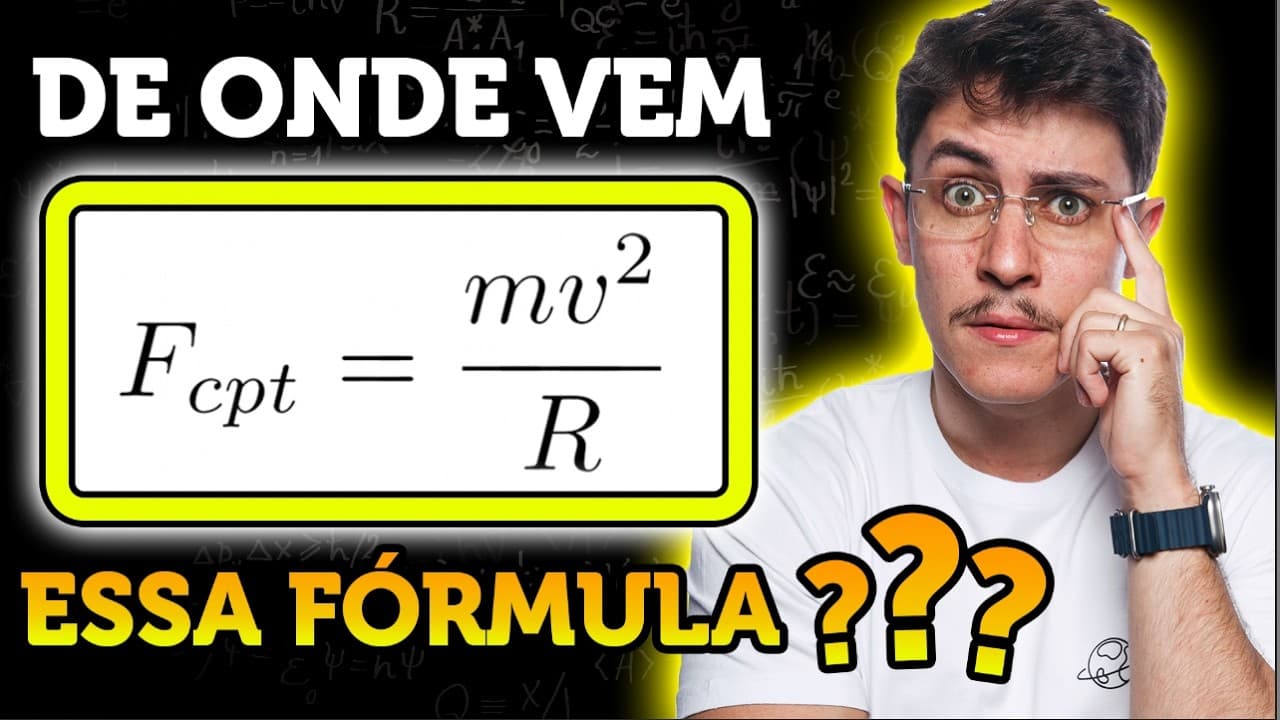 Thumbnail: De onde vem a fórmula da FORÇA CENTRÍPETA?