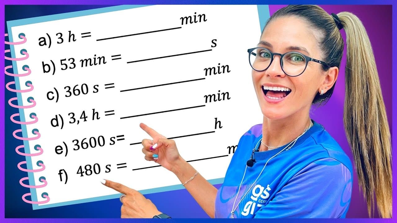 Thumbnail: MEDIDAS DE TEMPO - EXERCÍCIOS - CONVERSÃO DE UNIDADES DE MEDIDA