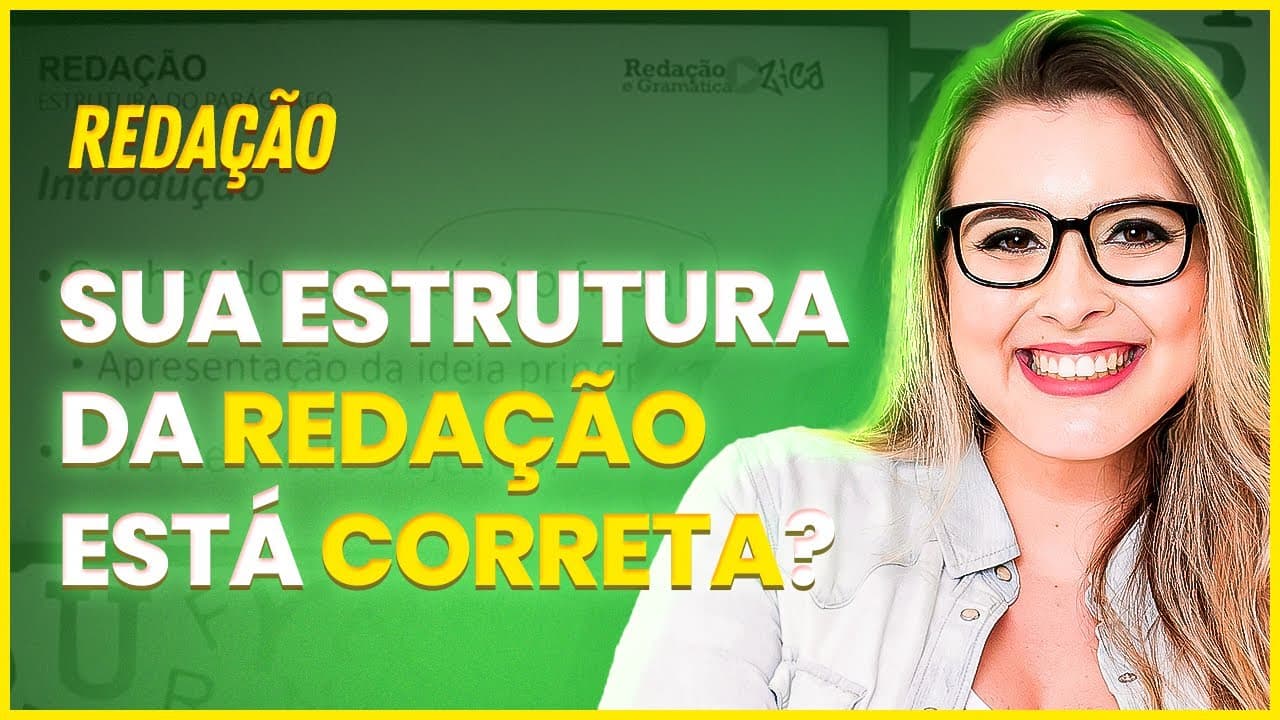 Thumbnail: ESTRUTURA DA REDAÇÃO E PROGRESSÃO TEXTUAL: VOCÊ SABE FAZER? - Profa. Pamba
