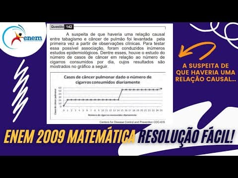 Thumbnail da aula: RESOLUÇÃO FÁCIL ENEM 2009 Matemática A suspeita de que haveria uma relação causal... Andrey Estevam
