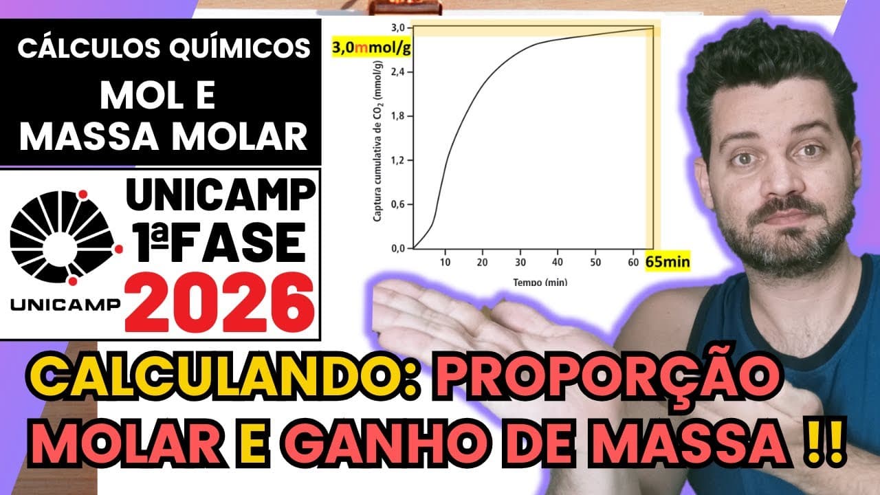 Thumbnail: ✏️ UNICAMP 2026 | Diante das mudanças climáticas, muitos químicos desempenham um papel estratégico