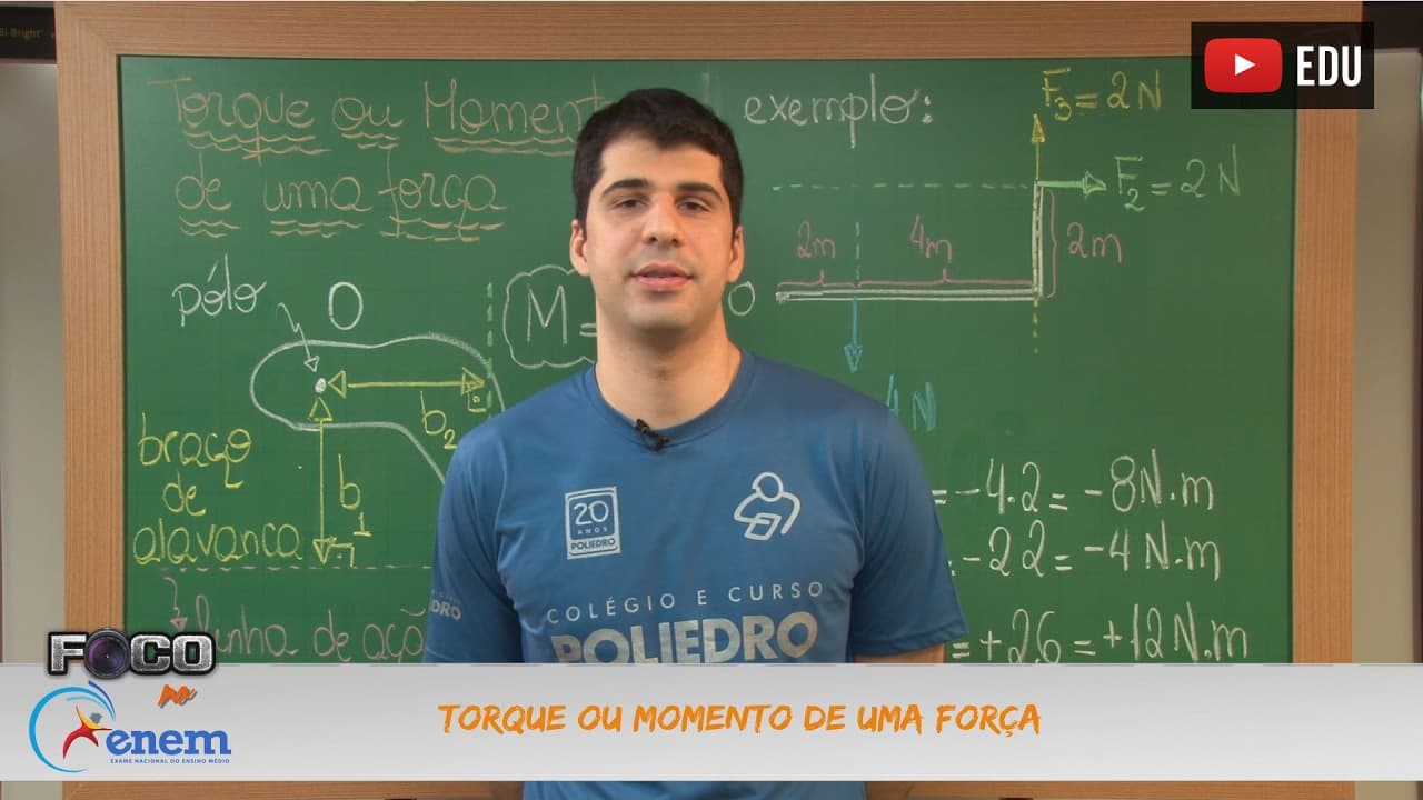 Thumbnail: Videoaulas Poliedro | Enem | Torque ou Momento de uma Força