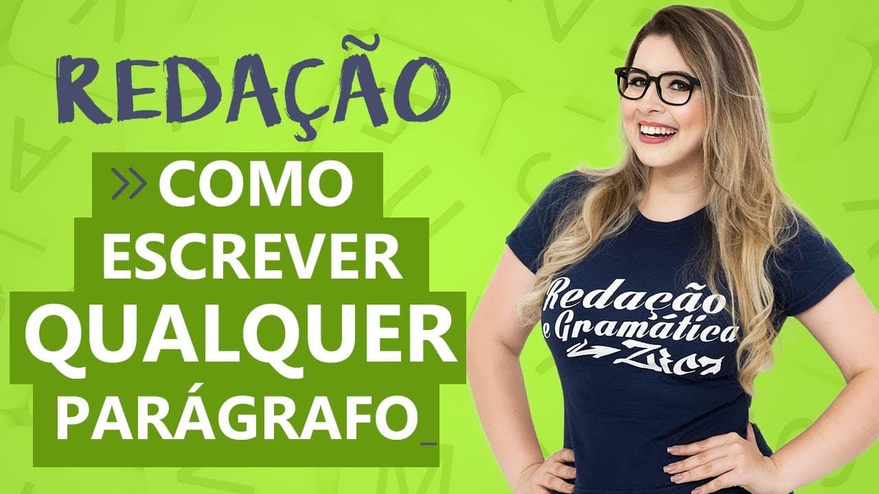 Thumbnail: ESTRUTURA DO PARÁGRAFO NA REDAÇÃO - Profa. Pamba