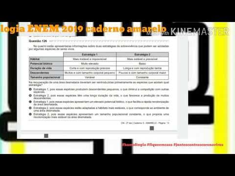 Thumbnail da aula: questão 126 biologia caderno amarelo ENEM 2019