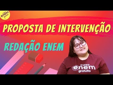 Thumbnail da aula: COMO FAZER A PROPOSTA DE INTERVENÇÃO | Dicas de Redação para o Enem