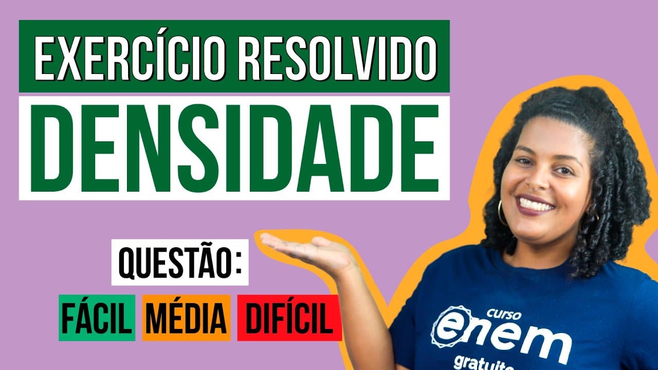 Thumbnail: DENSIDADE: exercícios resolvidos | RESUMO DE QUÍMICA PARA O ENEM