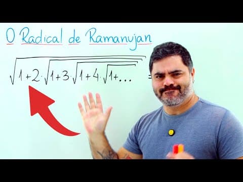 Thumbnail da aula: SRINIVASA RAMANUJAN Escrevia o Número 3 de um JEITO DIFERENTE... | História da Matemática