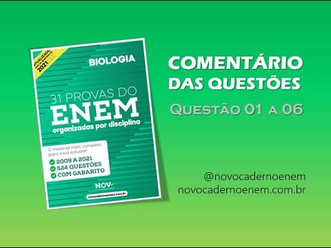 Thumbnail da aula: Biologia - Questões 01 a 06