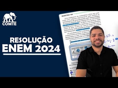 Thumbnail da aula: Questão 144 | Prova Verde ENEM 2024 | Uma professora de matemática utiliza em suas aulas uma