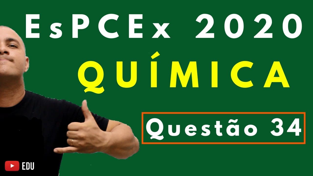 Thumbnail: [Questão Comentada] - EsPCEx 2020 - Tema: BALANCEAMENTO OXIRREDUÇÃO E ESTEQUIOMETRIA