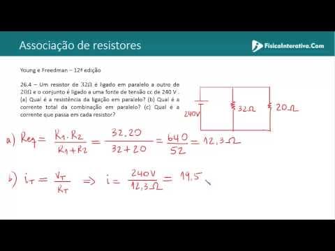 Thumbnail da aula: Associação de resistores em paralelo - Exercício resolvido - Q26.4